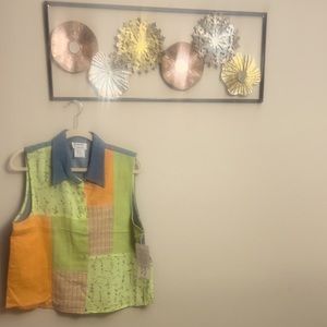 Samantha Edwards denim top Vest.